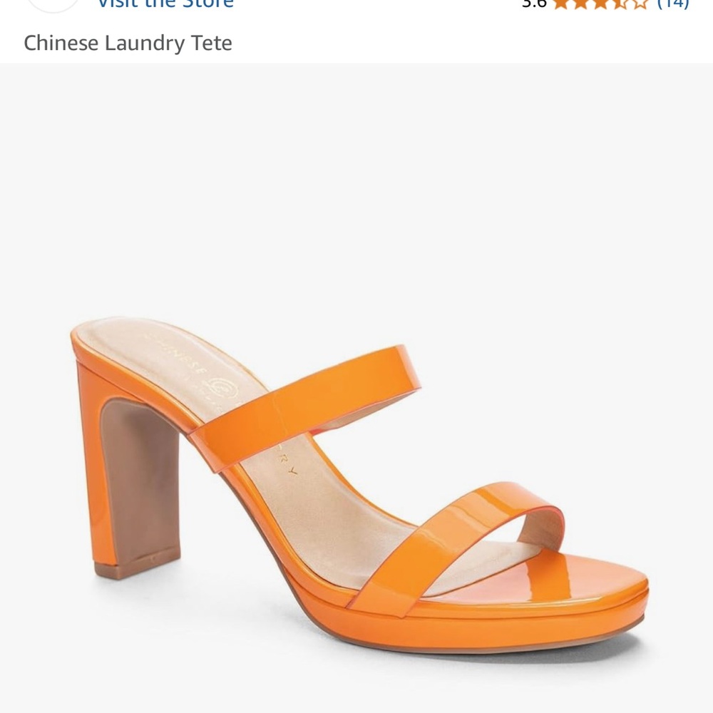 Chinese Laundry Orange Heeled Sandals